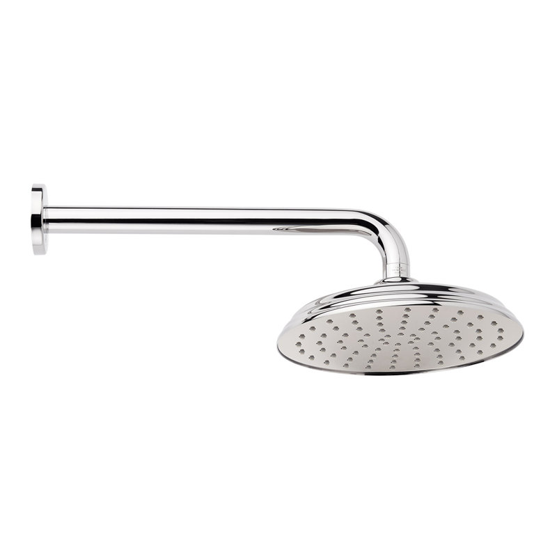 Pomme de douche ronde traditionnelle 2,5 "GPM 2,5" avec bras de douche étendu 18 ", Chrome