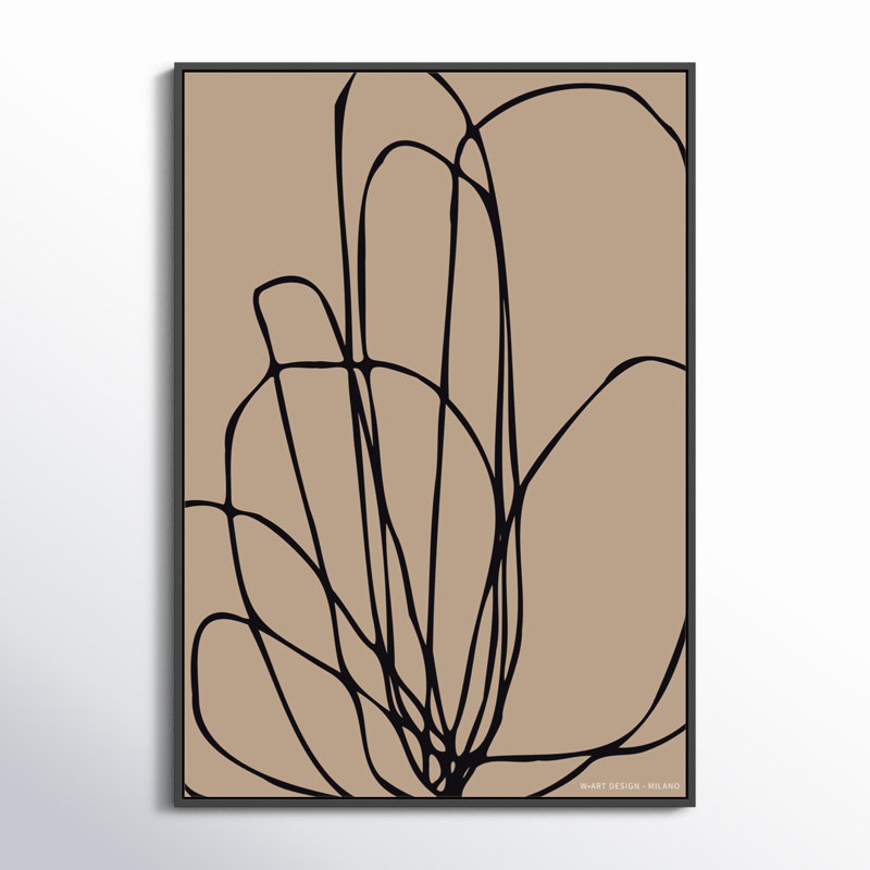 Tracings 3 Print by Romina Gadler, Black Framed Canvas, 38" H x 26.5" W x 1.25" D