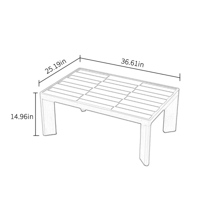 Table basse Creative, Orange / blanc