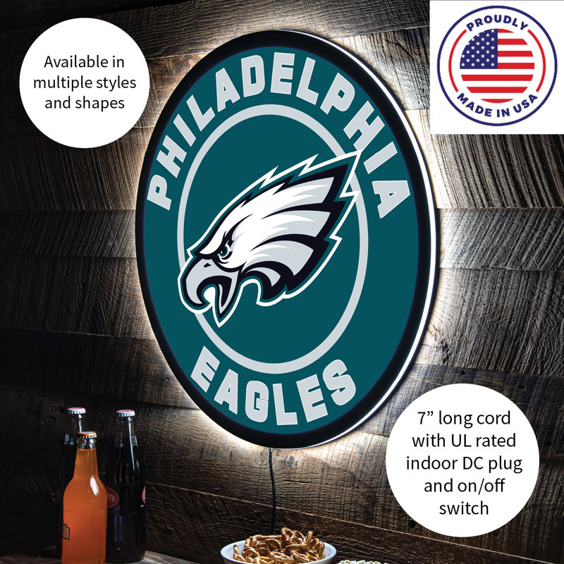 Plaque murale lumineuse NFL, Eagles de Philadelphie