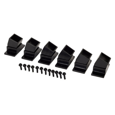Athens Gloss Black Aluminum Fence Swivel Mount Bracket