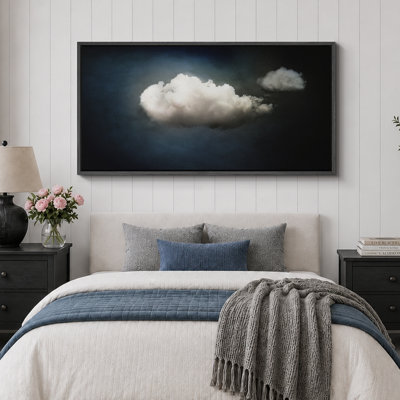 «Clouds Artistic Cloud Vintage Style Antique Retro Fine Art Colorful Room Extra Large Wall Decor», reproduction encadrée