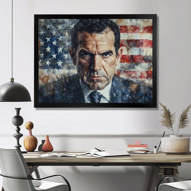 Steinar - Fashion Wall Art, H 30 po x l 40 po, Cadre flottant, Noir, noir, noir, noir