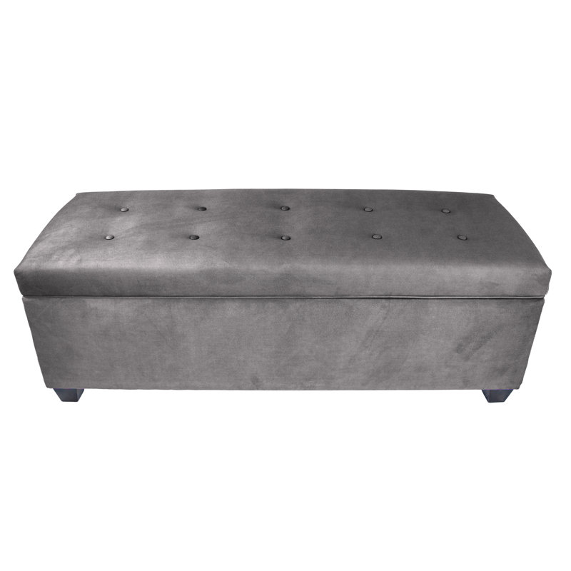 Heaney 18 Pair Shoe Storage Bench, Gray