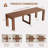 Mid-Century Modern Extendable Dining Table with Sturdy Base, Rectangular Expandable Kitchen Table for 2-8 People, Detachable & Space-Saving Dining Table for Small Apartments & Large Gatherings