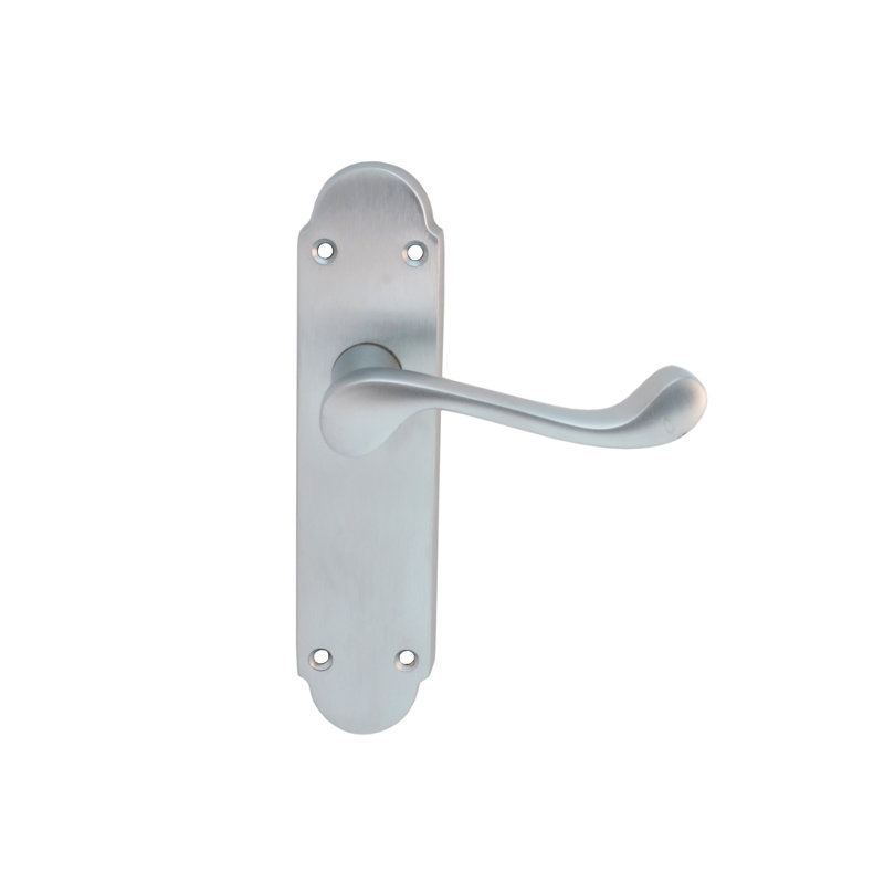 Oakley Latch Door Handle, Satin Chrome