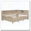 Lit de jour double en bois avec tablettes de rangement et 3 tiroirs-524922934