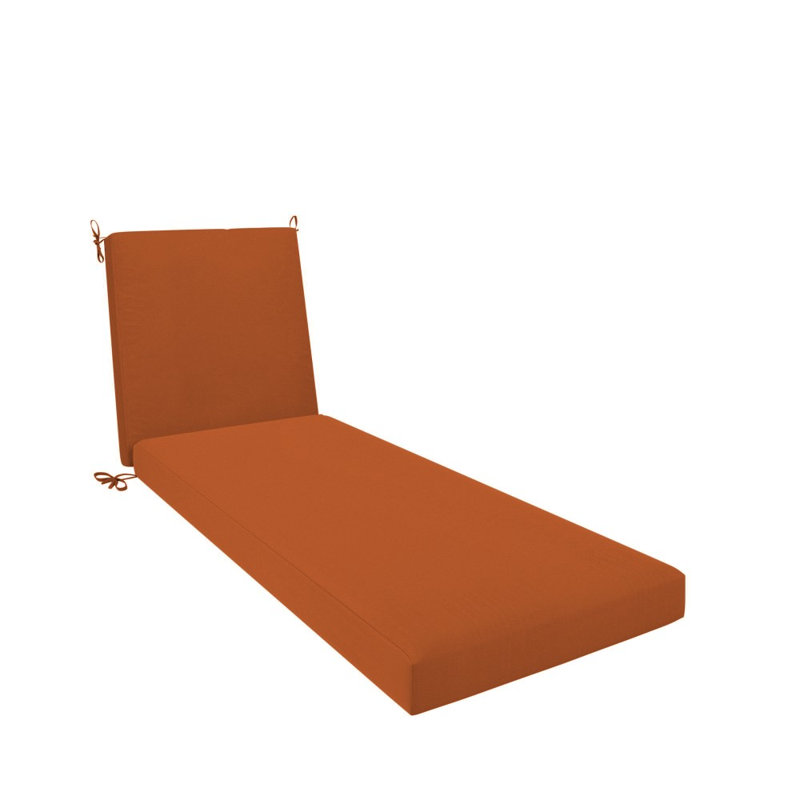 Chaise Lounge Cushion, 24 X 78 X 3.5", Premium Memory Foam Core With Boxed Edge, Sunbrella Fabric, Patio Cushion For Chaise Lounges