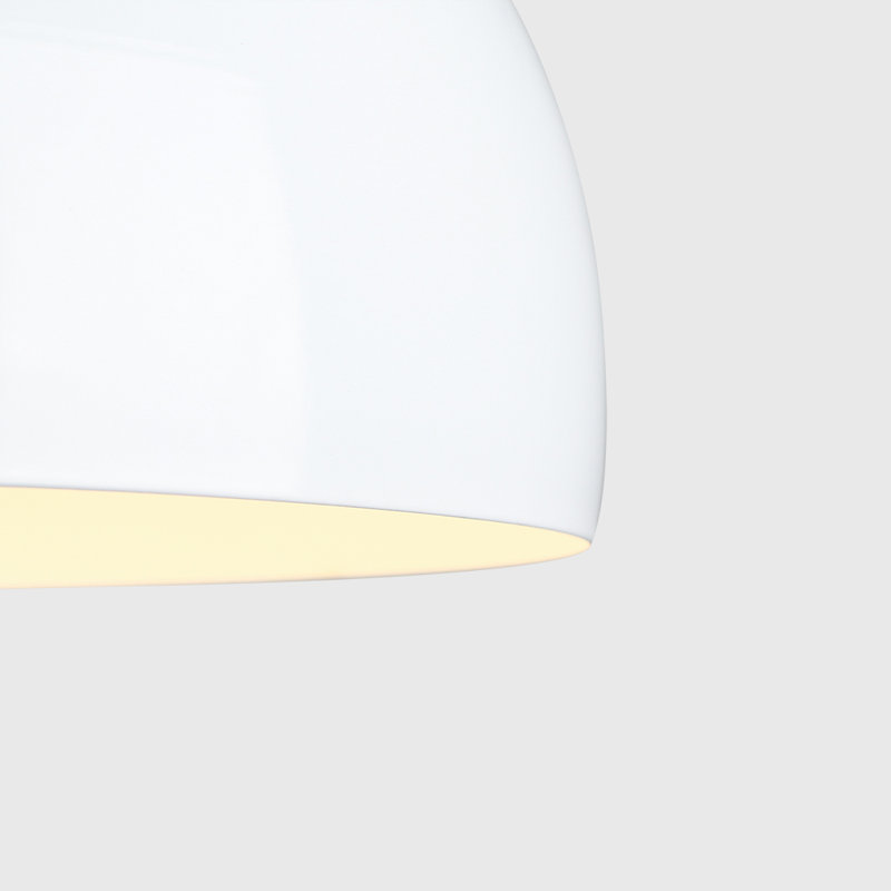 Kim 17.5cm H Metal Bowl Pendant Shade ( Screw On ), White