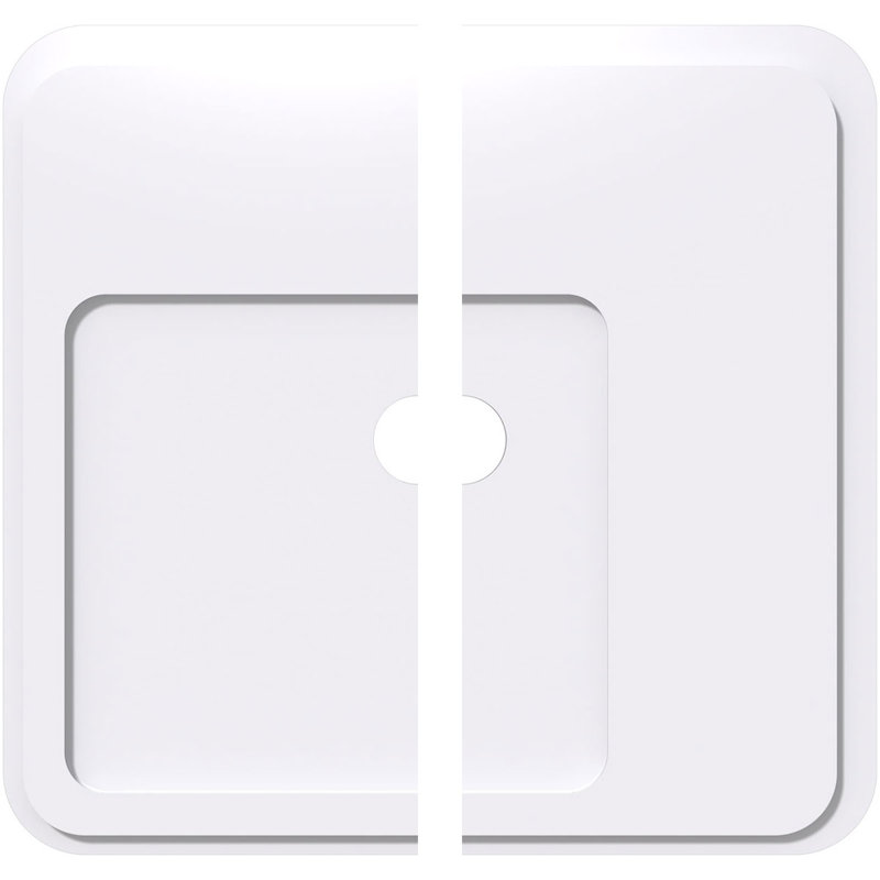 28"OD x 3"ID x 9 3/4"C x 1"P Lucan Architectural Grade PVC Contemporary Ceiling Medallion, Two Piece, 1" H x 28" W x 28" D