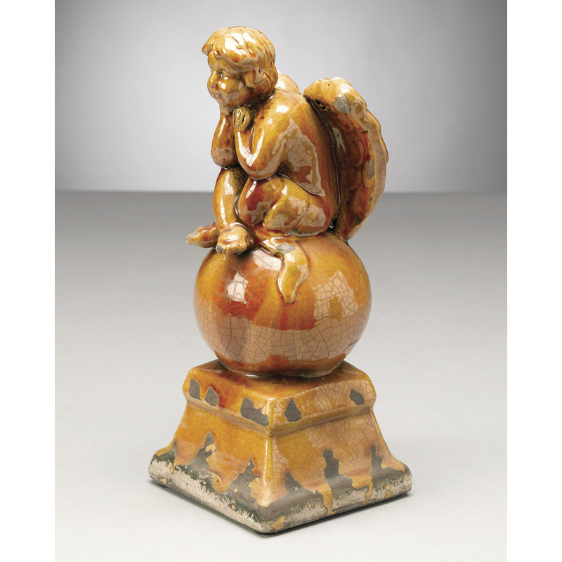 Angel Sitting on Ball Figurine