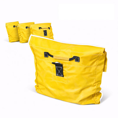 Moose Supply Yellow Bounce House Sandbags and Inflatable Anchor Weights, Heavy Duty Vinyl, 50 lb Capacity Each, 4 Pack