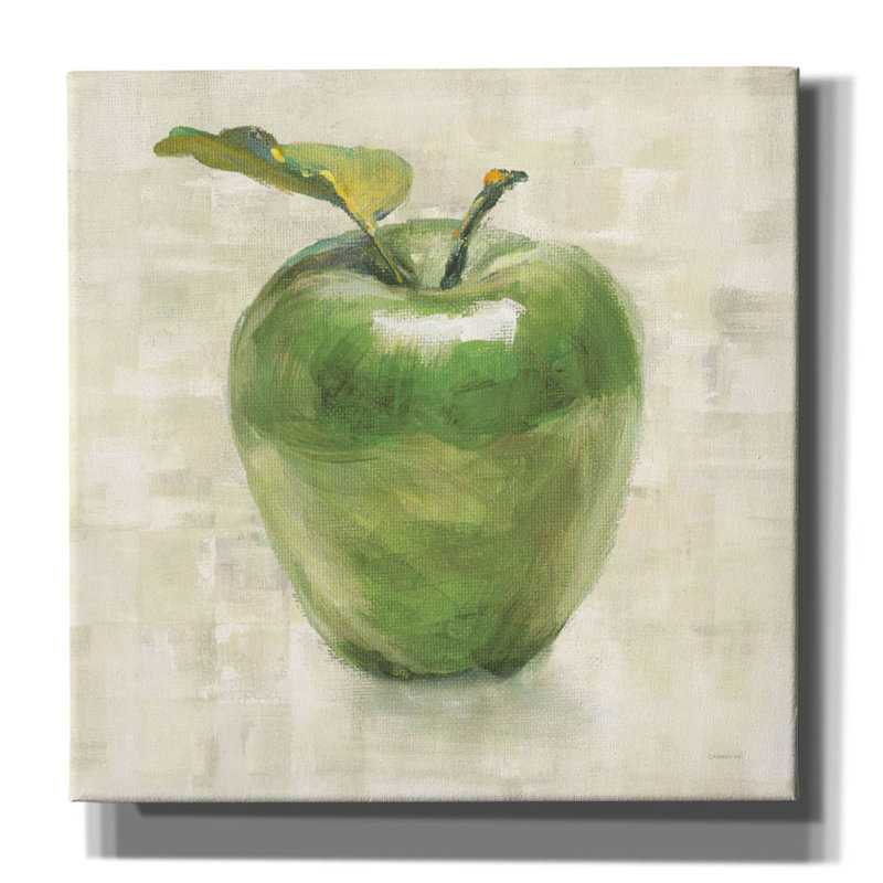 «Green Apple» par Danhui Nai, art mural sur toile, H 18 po x l 18 po