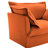 Of 2 Orange Chenille Armchairs With High - Back Pillows, Spacious Seating And Natural Design For Bedroom Decor Seat In Orange, Soft Removable Slipcovers Comfortable Various Spaces