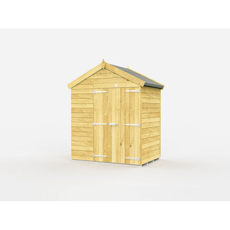 Apex Shed - Double Door without Windows, 6ft x 4ft