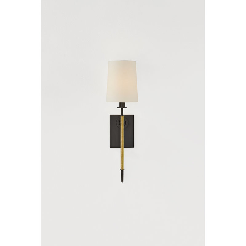 Glenmont Wall Sconce in Aged Brass, Black