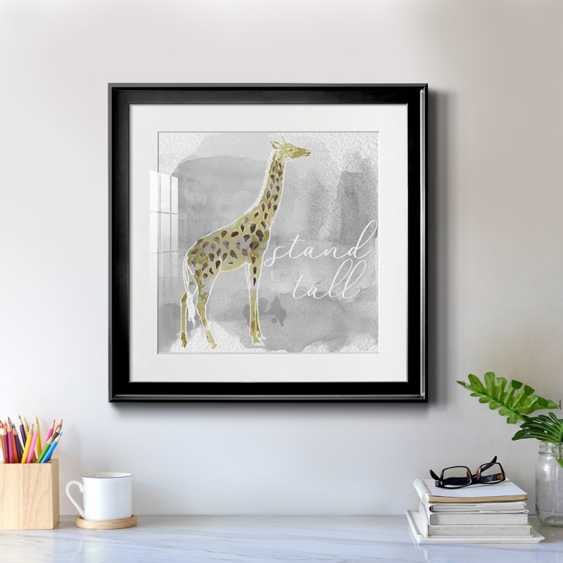 «Stand Tall» - peinture encadrée, H 17,5 po x l 17,5 po x P 1,5 po, Toile avec cadre noir