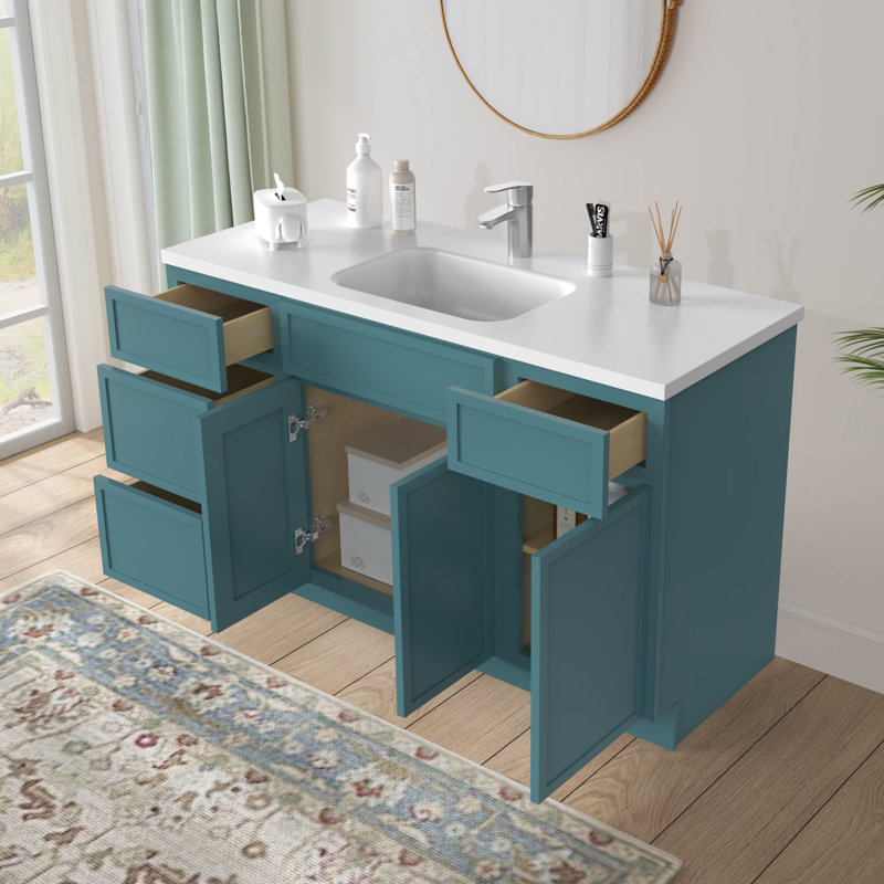 Base de meuble-lavabo simple 54 po seulement, Vert