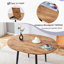 Avec un mécanisme rétractable astucieux, le plateau de table en bois aggloméré et les pieds en métal noir ont une surface lisse et délicate. Le look unique crée la silhouette élégante d'une maison moderne.