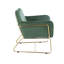 Chaise d'appoint en velours 29,5 "avec base en métal-822821600