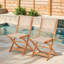 2 chaises de patio en bois avec dossier haut