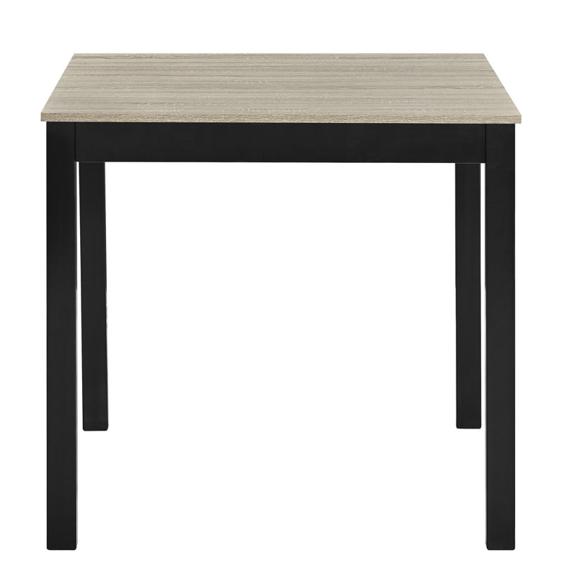 Table de salle à manger rectangulaire moderne avec effet deux tons - bois noir brun, pouvant accueillir 8 sièges en bois contemporain, deux places, noir, pour les invités