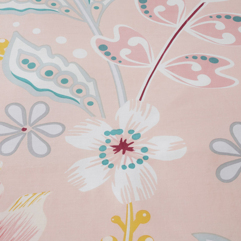 Cotton Blend Floral Duvet Cover with Pillowcases Included, King