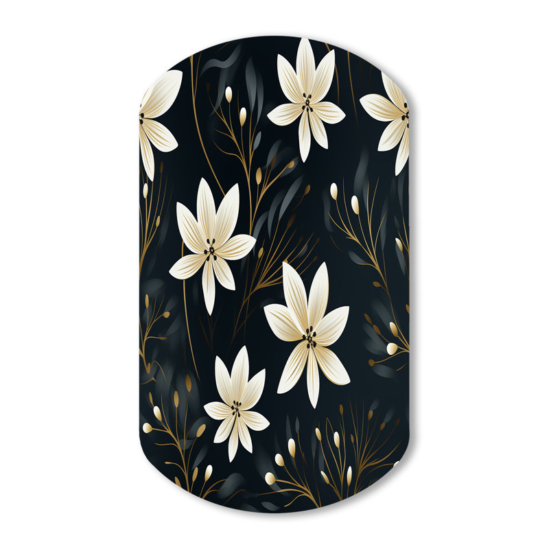 Rosalie - Art floral cylindrique asymétrique en métal, H 31 po x l 19 po