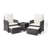 Mapleview 2-Person Patio Conversation Set with Cushions and Ottoman-684467790-684467795