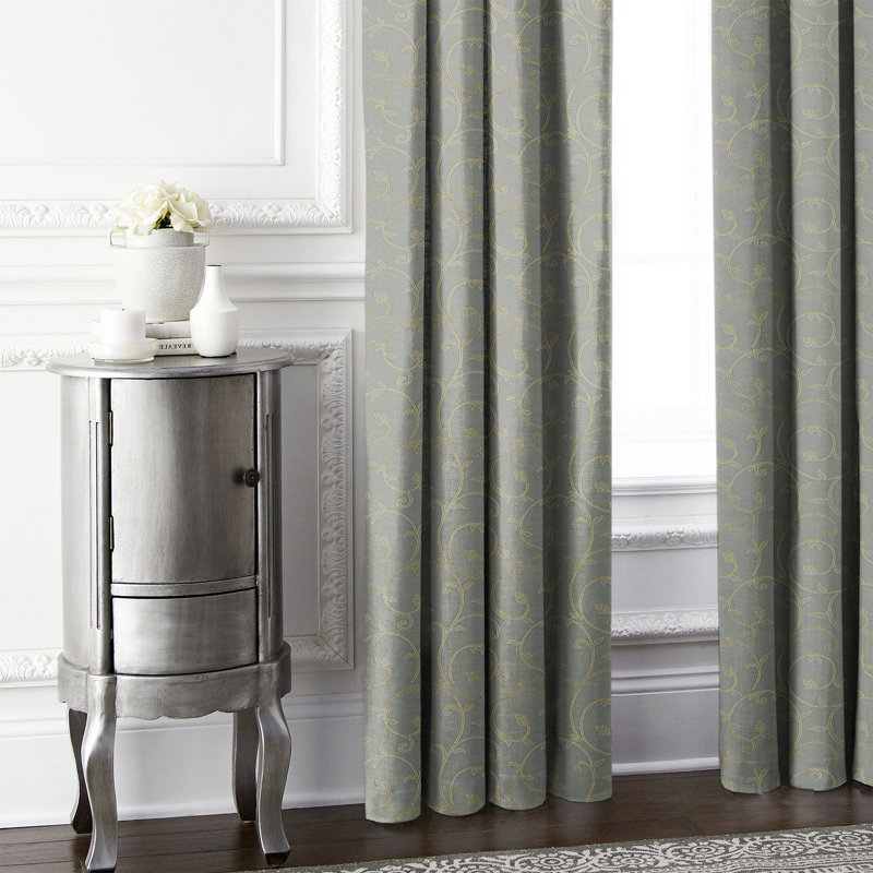 Rideau en mélange de coton Mallory, L 50 po x L 84 po