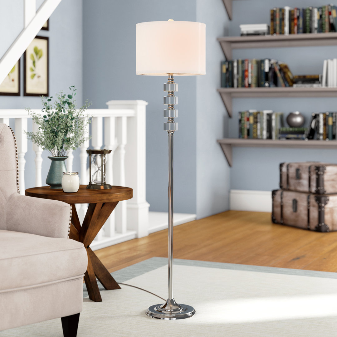 Ines 60'' Silver Traditional Floor Lamp Charlton Home®