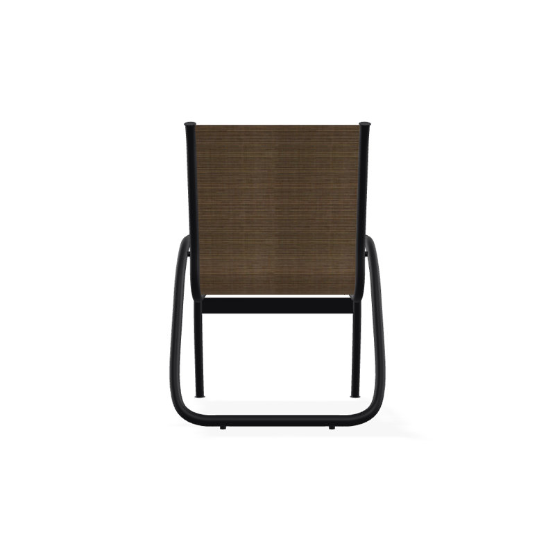 Premium All-Weather Wicker Outdoor Stacking Dining Armchair with Cushion, Bark Performance, Textured Black