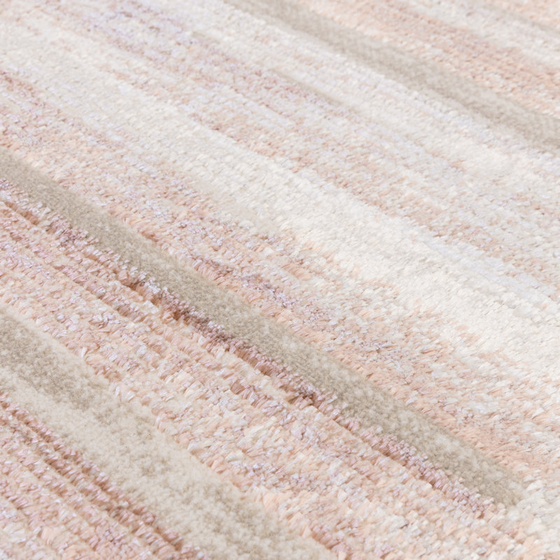 Birl Stripe Pink Area Rug, Rectangle 160 x 220 cm