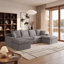 U-Shaped Modular Sectional Couch, Chenille Compression Sofa with Pocket Spring, Modern Deep Seat Upholstered Couches for Living Room, No Assembly Roll-Pack Pouf-513539443-513539445-513539447