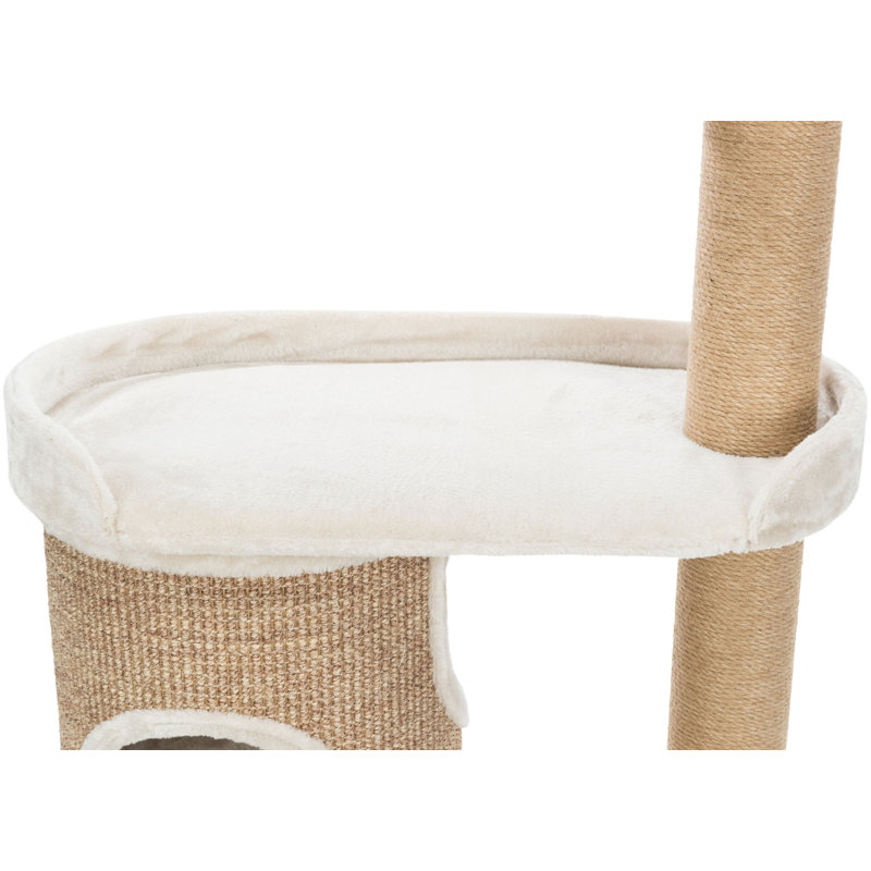 TRIXIE Falco 46" Cat Tree, 2-Level Cat Scratcher, 2-Story Sisal Covered Cat Condo, Plush Lined Platform & Padded Perch