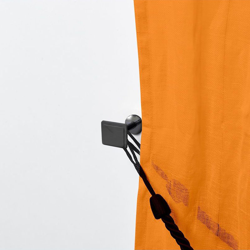 Retenue de rideau de 1 po de largeur totale, Graphite