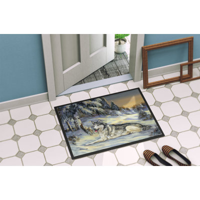 Tapis intérieur ou extérieur Westie A Winter's Night 24X36 PPP3276JMAT_Dog