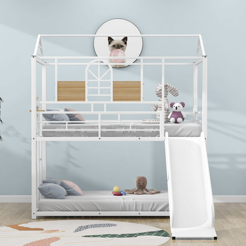 Altair Kids Twin Over Twin Bunk Bed, White