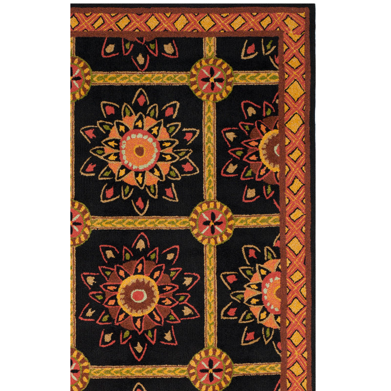 Michiko Hand Hooked Performance Geometric Rug, Rectangle 3' x 5'