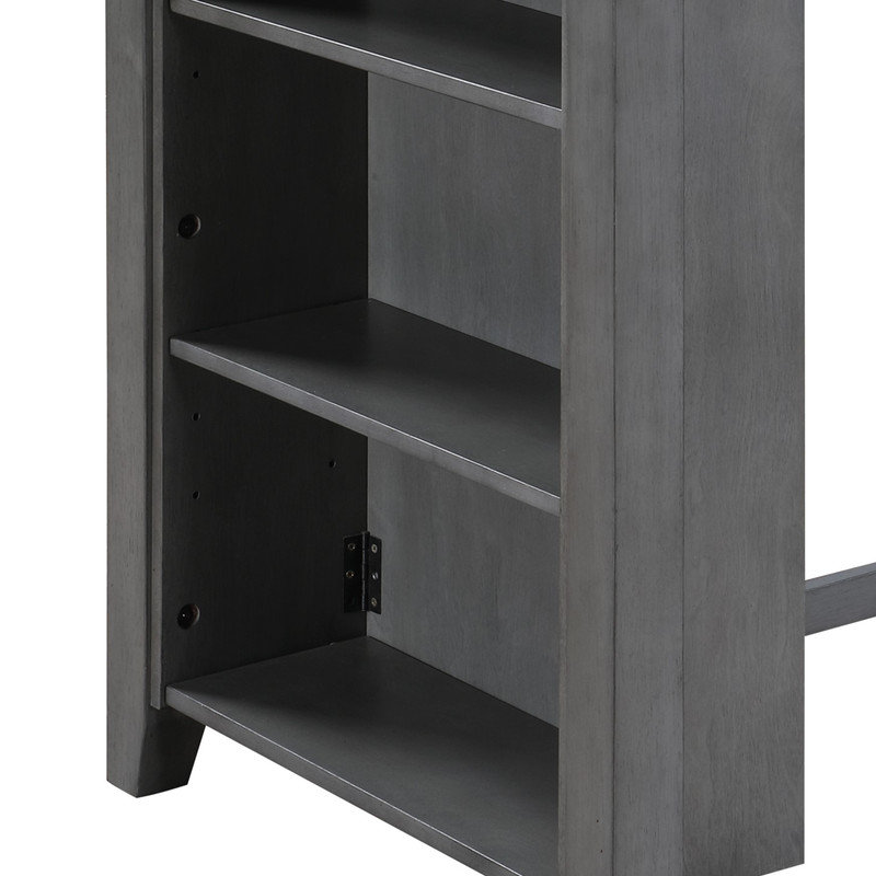 Table de salle à manger à hauteur de comptoir L 28 po x l 36 po x H 35,5 po, Grey/Grey