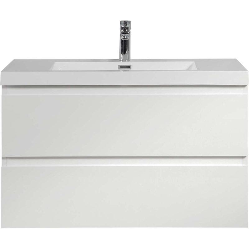 Meuble-lavabo simple avec plateau en résine 35,43 po Jennelyn