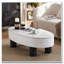 Table basse avec table basse avec plateau en faux marbre, table basse moderne Mid-Century avec tiroir caché et tiroir cannelé avec espace de rangement