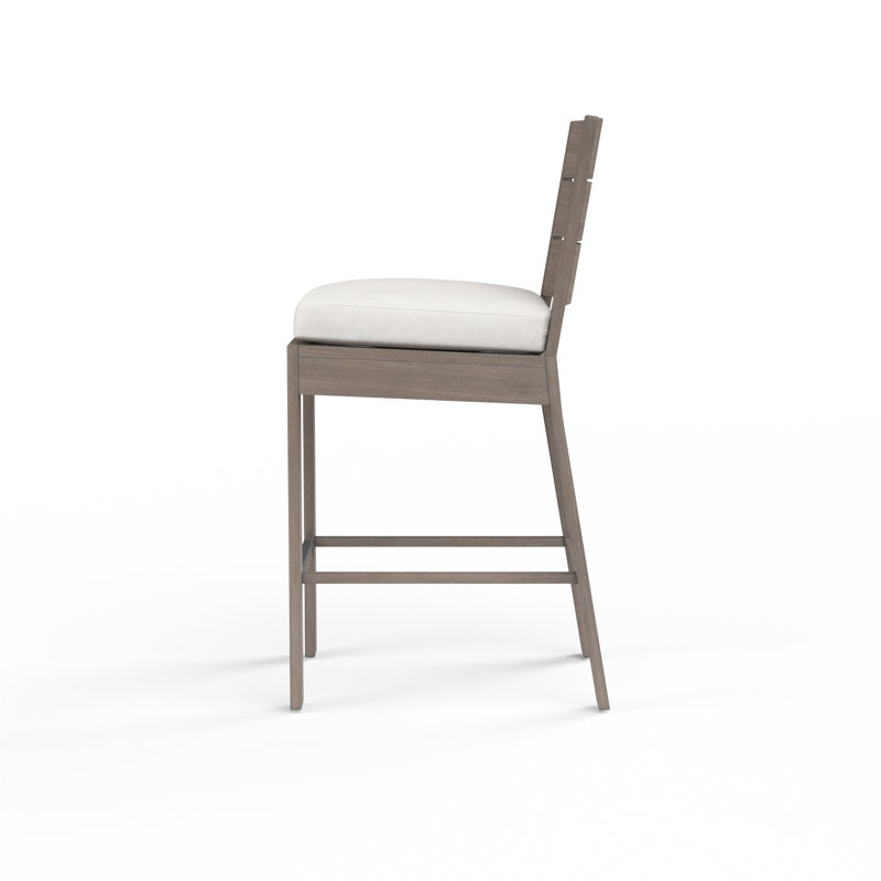 Laguna Outdoor Bar Stool, Canvas Flax Sunbrella®, Bar Stool (29" Seat Height)