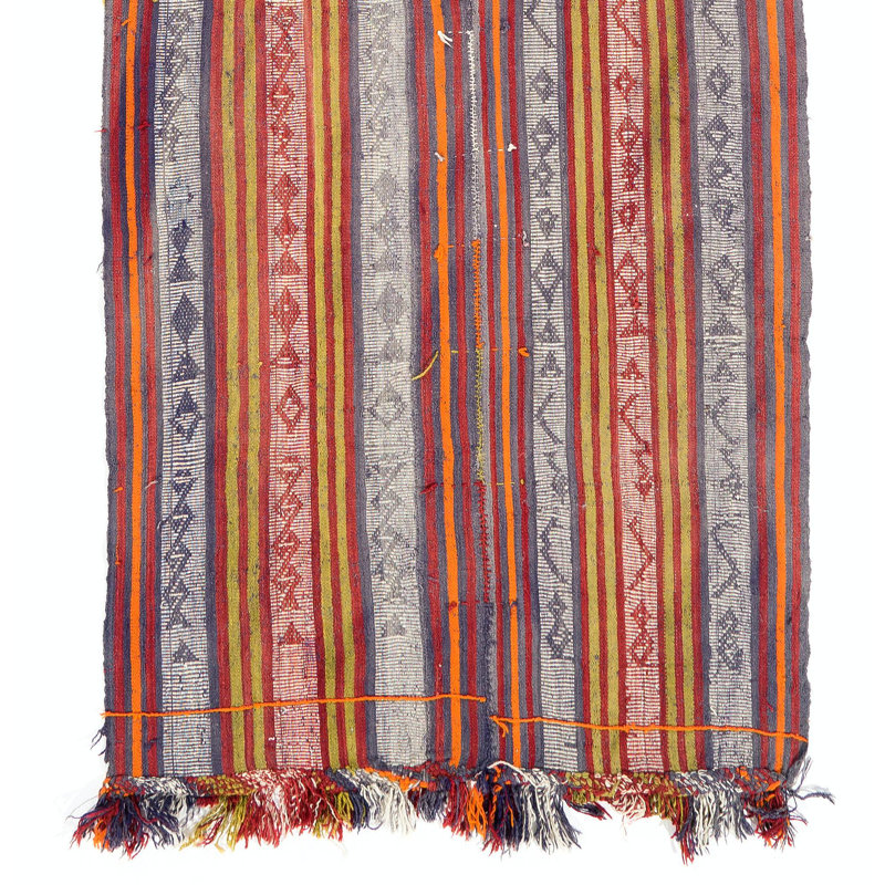 Tapis tissé à la main 3,5 pi 11,5 pi Kilim Nomadic
