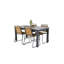 Jayesh 4 - Person Acacia Patio Dining Set with Extendable Rectangular Table