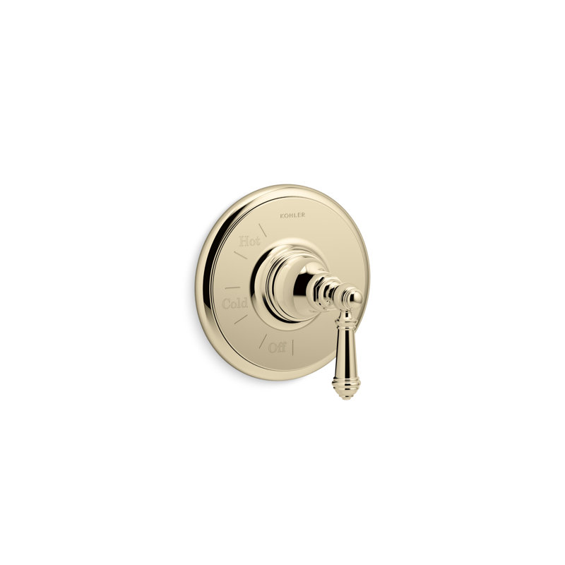 Kohler Artifacts Rite-Temp Valve Trim with Lever Handle, Vibrant French Gold