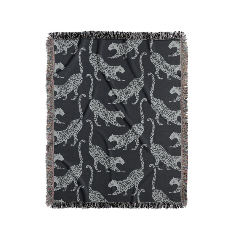 Jeté Bolt, Gris clair / Blanc cassé, L 80 po x l 60 po