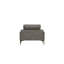 Chaise en cuir gris anthracite