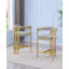 Chaises de comptoir et tabouret de bar en tissu brossé avec chrome mat brossé-1897353413-1942002484-1942002485