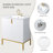 30" White Modern Free-Standing Single Bathroom Vanity With Ceramic Top